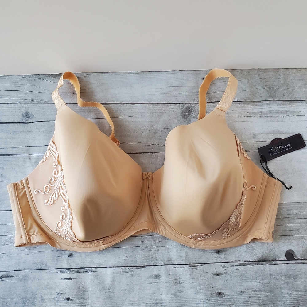 1st & Curve Full Figure Padded Bra Madison French Nude Beige 46DD